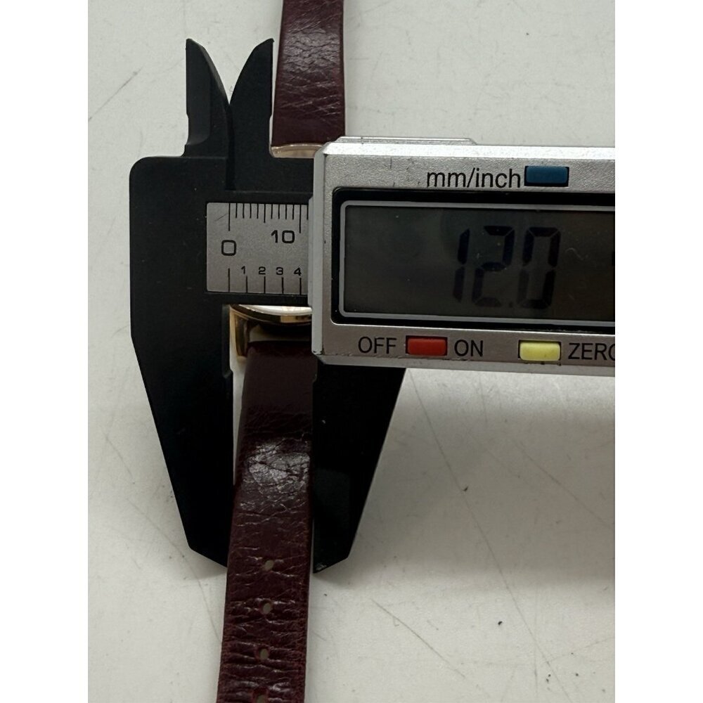 Olivia Burton Sunray Watch Women Rose Gold Tone Brown Leather Band White Face - Picture 7 of 8